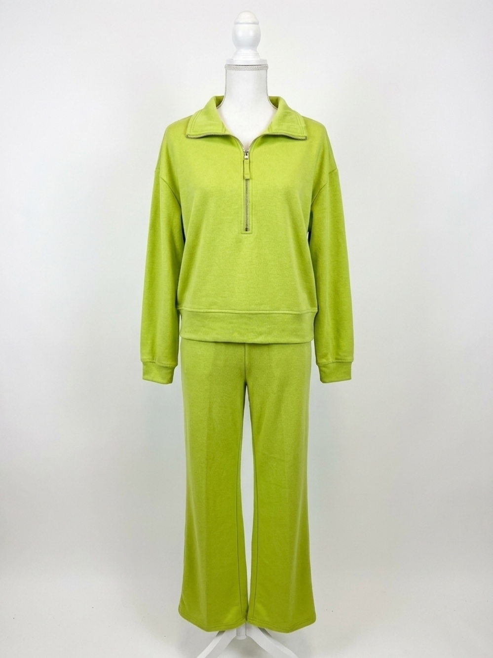 NEW ESQUALO front zip sweater in lime